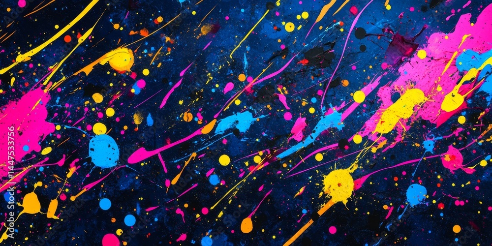 Vibrant Splatters Abstract Art Design