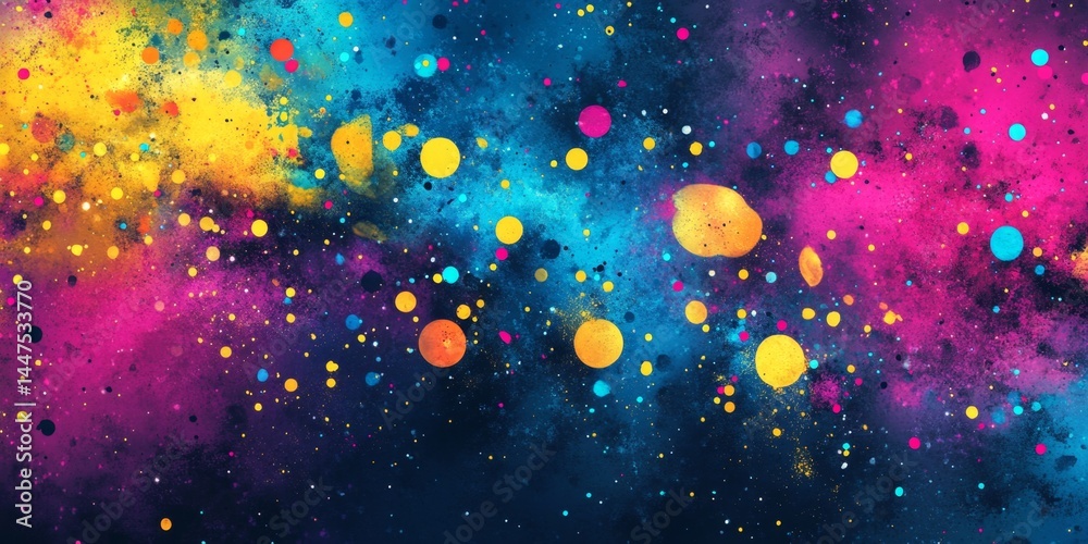 Colorful Abstract Splatter Art