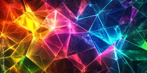 Obraz na płótnie Stunning Colorful Polygonal Abstract Design w salonie