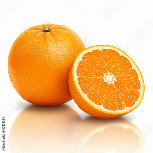 orange on white background. Vector Illustration