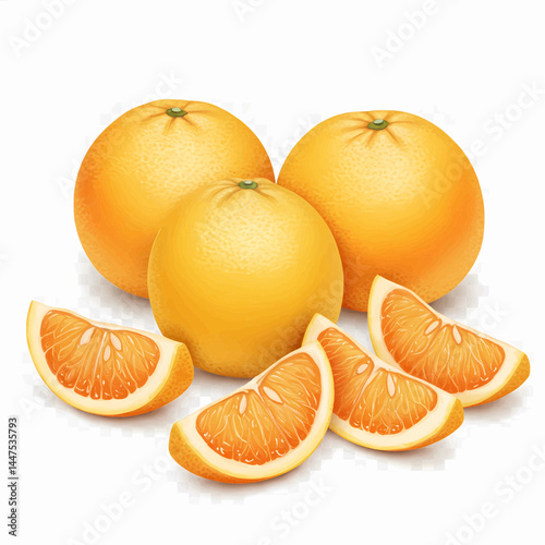 orange on white background. Vector Illustration