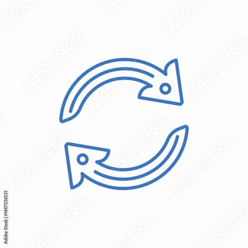 synch process icon sign vector