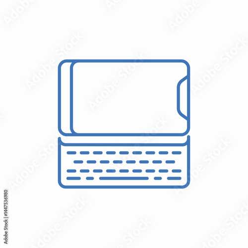 tablet keyboard icon sign vector