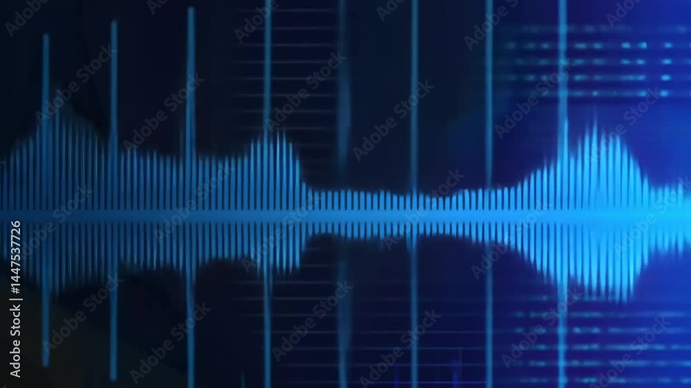 Animated equalizer background visualization for music and audio production