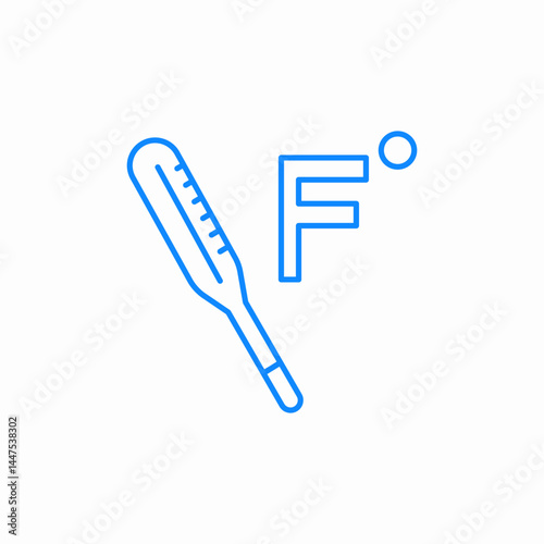 thermometer fahrenheit temperature icon sign vector