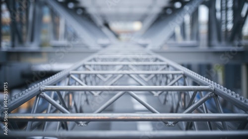 Wallpaper Mural Steel Bridge Structure: Geometric Perspective Torontodigital.ca