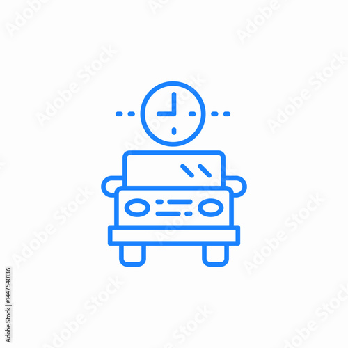 travel time icon sign vector