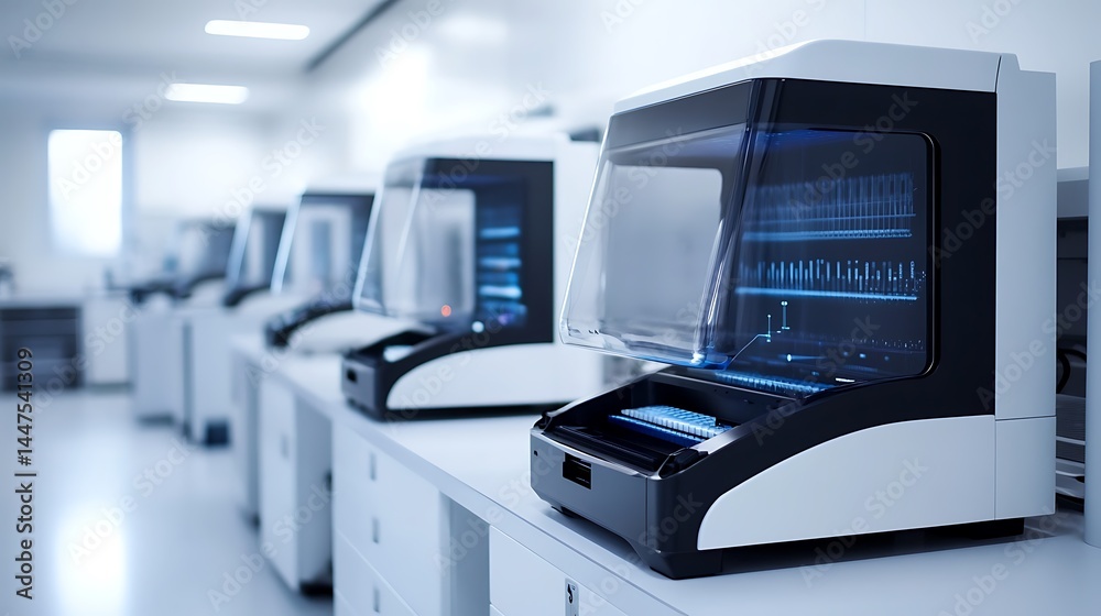 Fototapeta premium Automated Scientific Equipment in a Laboratory Setting