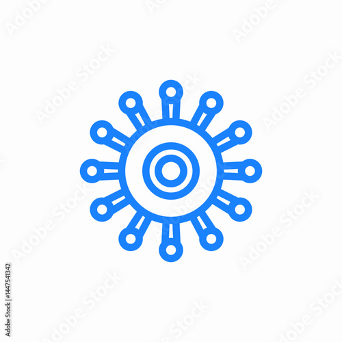 virus structure icon sign vector