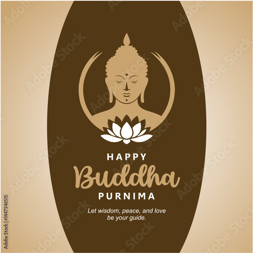 Happy Buddha Purnima Social Media Post Design for Peace and Positivity