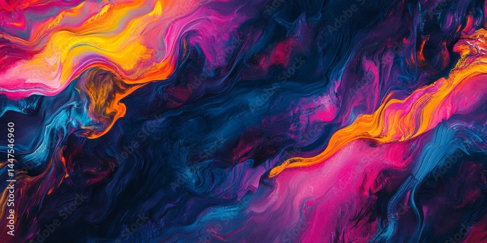 Abstract Colorful Paint Splatter Art