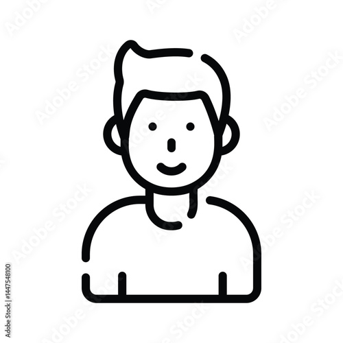 Have a look at this linear icon showing boy avatar