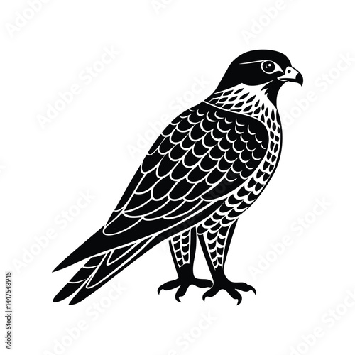 prairie falcon bird silhouette art illustration