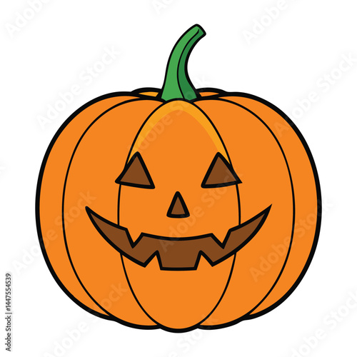 A pumpkin jack-o’-lantern head with a glowing, carved face, flickering light inside, and an eerie grin, perfect for spooky Halloween nights.