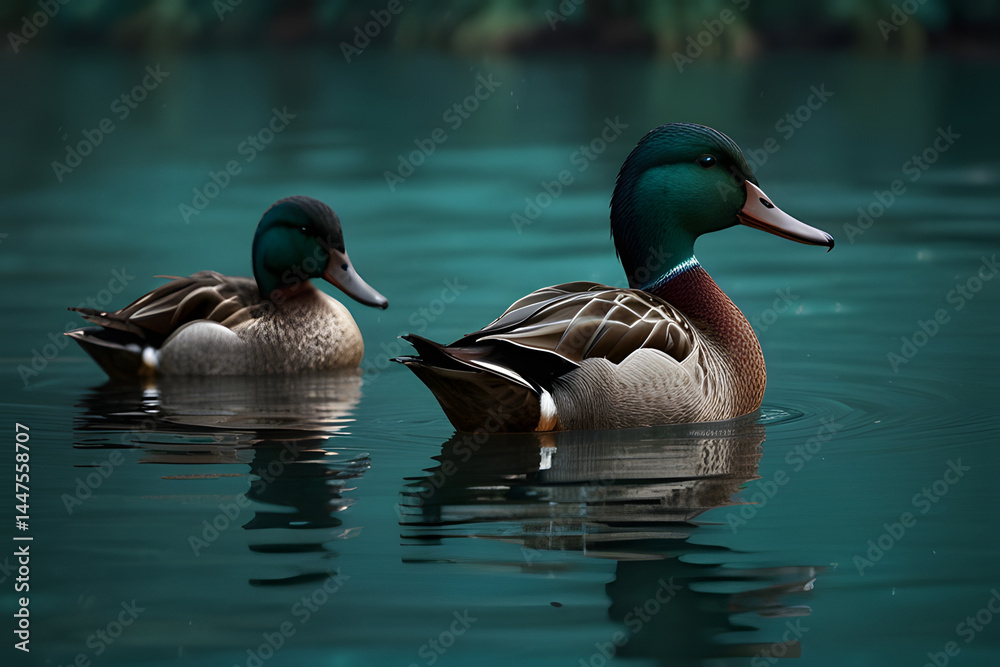 Obraz premium ducks in the water