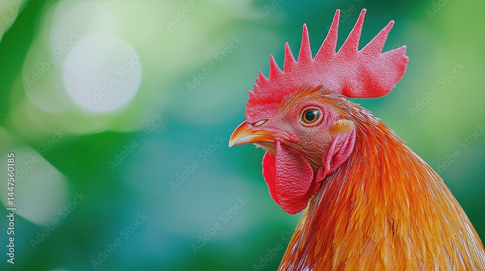 Fototapeta premium Smart chicken farming with real-time health monitoring technology