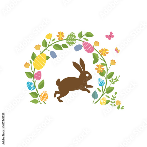easter card with rabbit