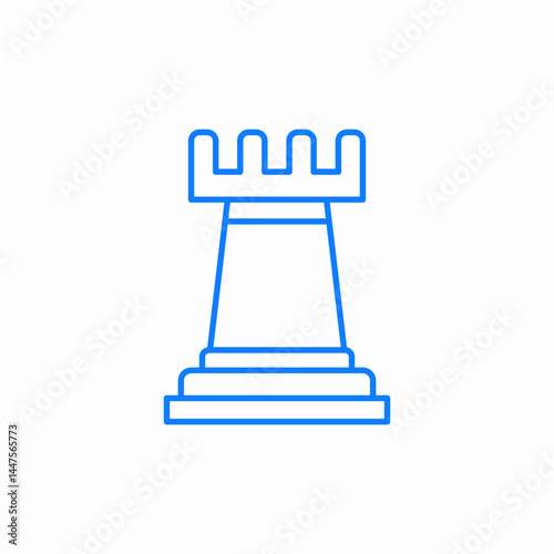 castle tower icon sign vector