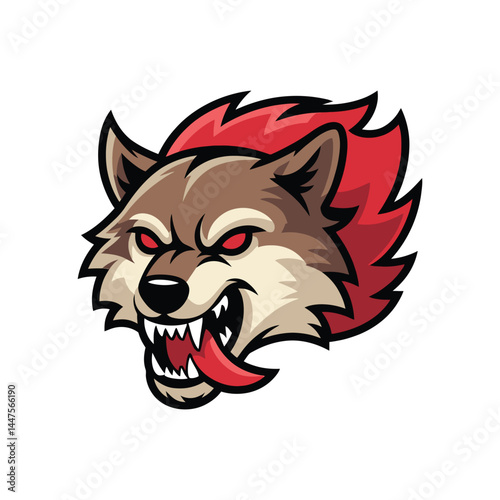 snarling ferret face vector logo illustration for bold branding

