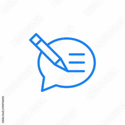 comment edit icon sign vector