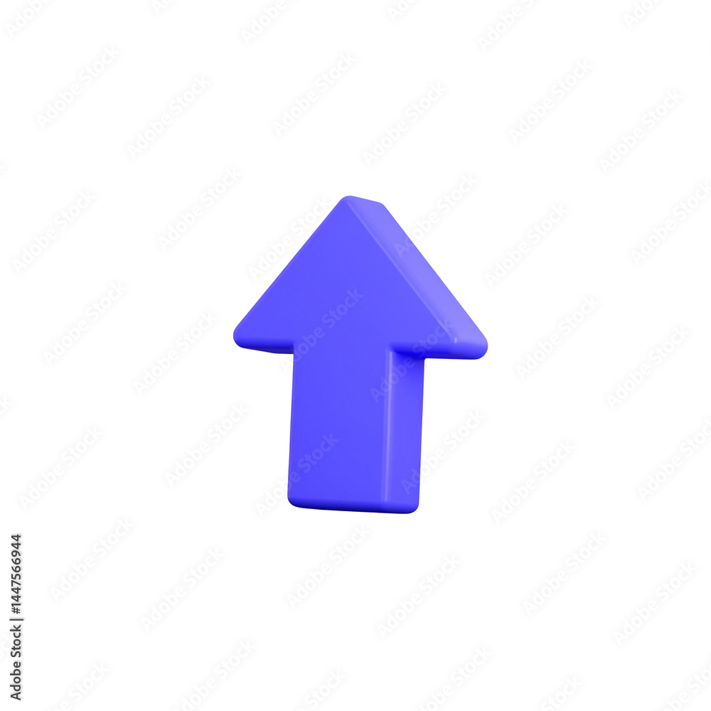 3D blue arrow pointing upwards, symbolizing direction or progress. arrow is simple and bold, standing out against plain background, conveying sense of movement or growth 3D blue arrow pointing upwards, symbolizing direction or progress. arrow is simple and bold, standing out against plain background, conveying sense of movement or growth