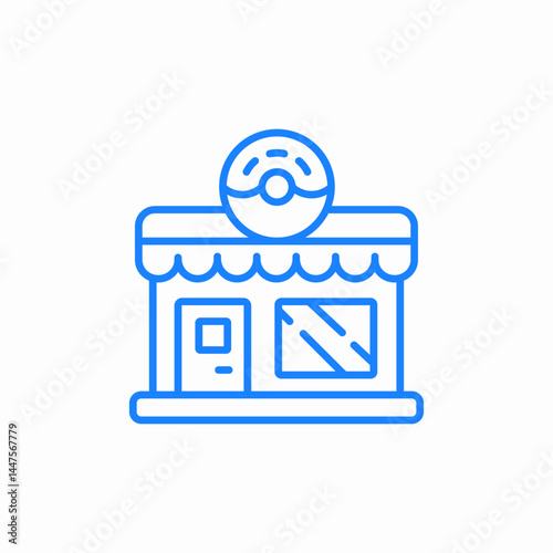 donut shop icon sign vector