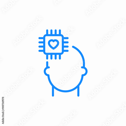 emotional processor icon sign vector
