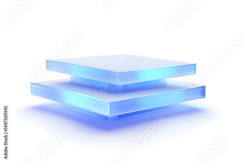 Glowing Floating Platform with Interlocking Design photo