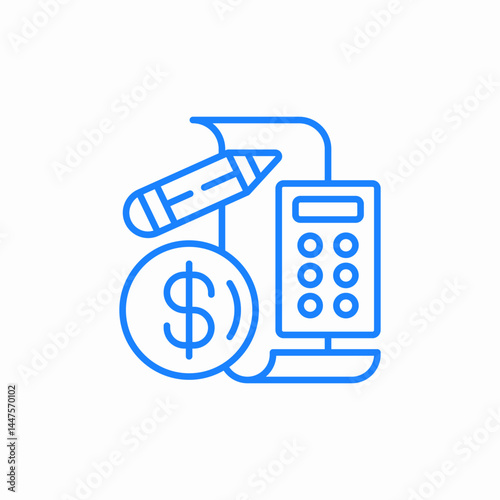 financial reporting icon sign vector