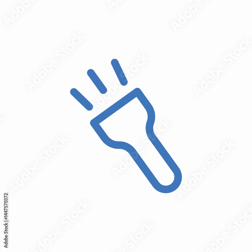 flashlight darkness icon sign vector