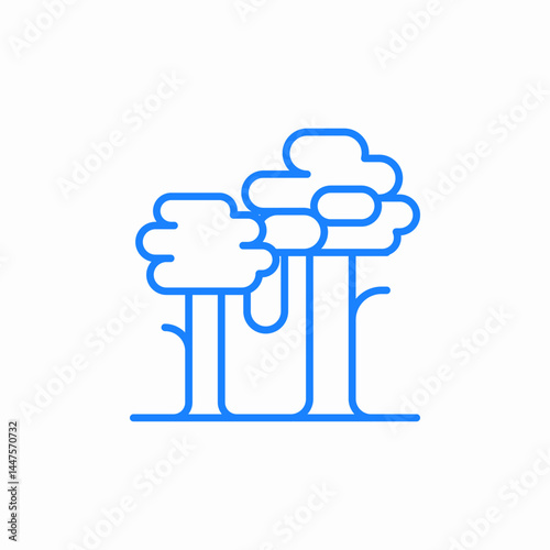 forest trees icon sign vector