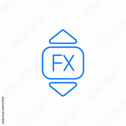 forex trading exchange icon sign vector