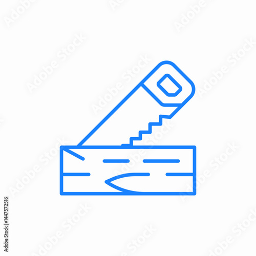 hand saw icon sign vector