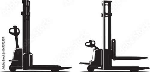 Electric Pallet Jack Silhouette Set