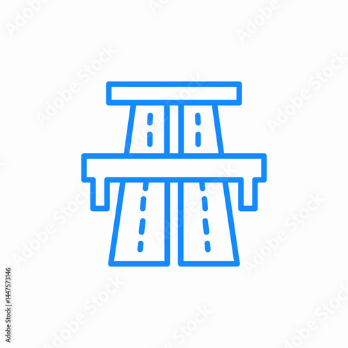 highway overpass icon sign vector