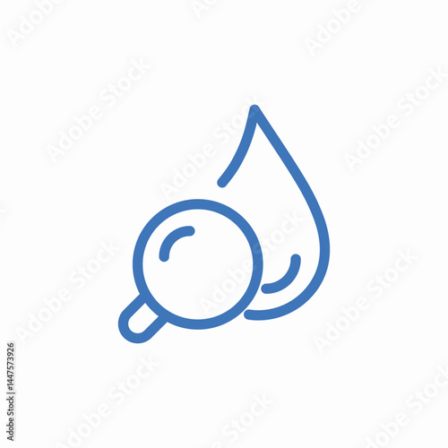 inspect drop icon sign vector
