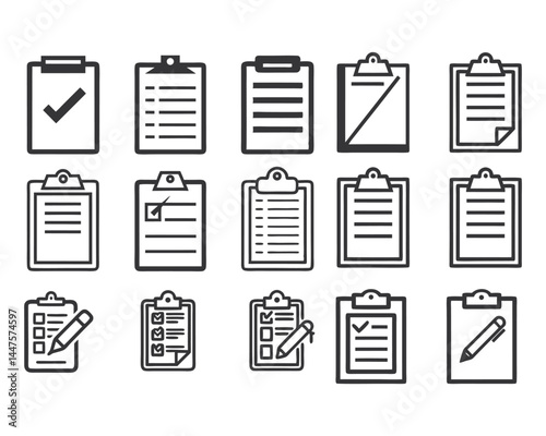 clipboard icon set