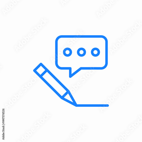 message writing icon sign vector