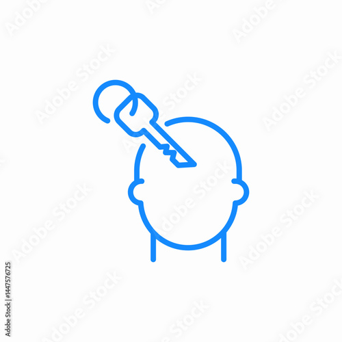 mind unlocking icon sign vector