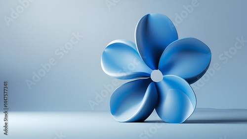 blue flower on a white background