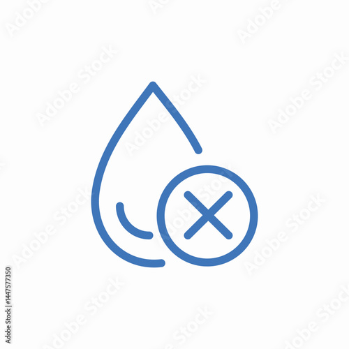 no water icon sign vector