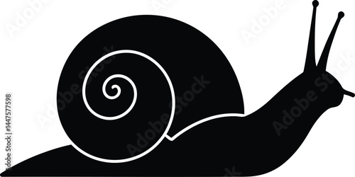 Minimalist Snail Silhouette