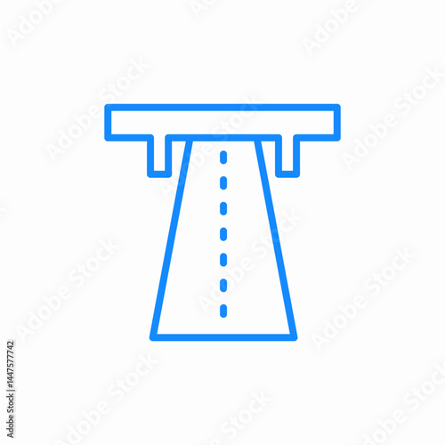 overpass road sign blue icon sign vector
