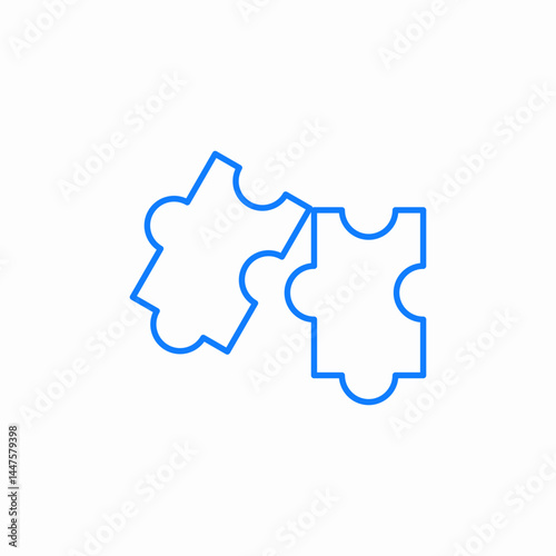 puzzle match icon sign vector