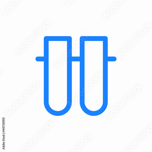 testing tubes icon sign vector