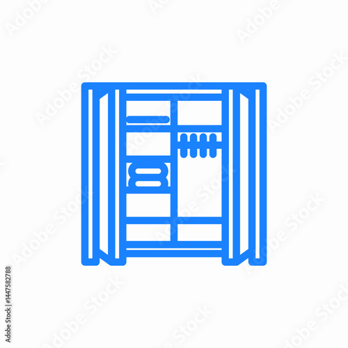wardrobe clothes hanger icon sign vector