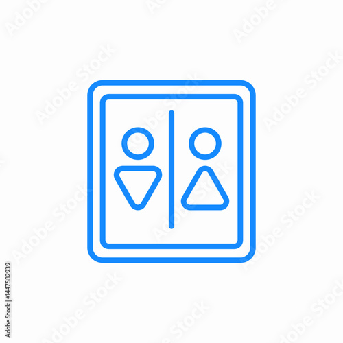 wc tualet sign blue icon sign vector