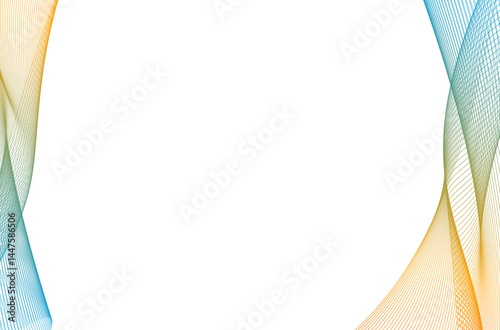 abstract glowing blue green orange wavy lines background texture on isolated white. background for desktop, phone, presentation.