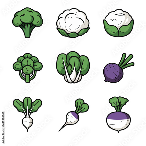 Bold Brassica Veggie Icons