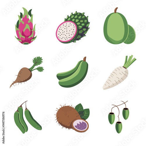 Colorful Exotic Icons 3x3